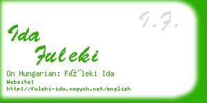 ida fuleki business card